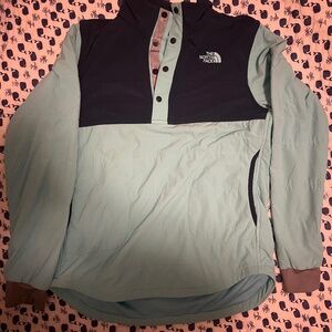 The North Face Navy and Light Blue Pullover